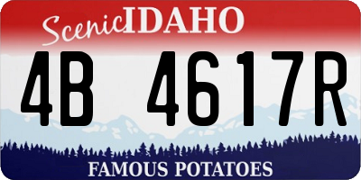 ID license plate 4B4617R