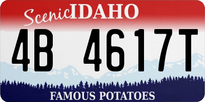 ID license plate 4B4617T