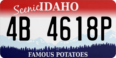 ID license plate 4B4618P