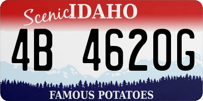 ID license plate 4B4620G