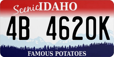 ID license plate 4B4620K