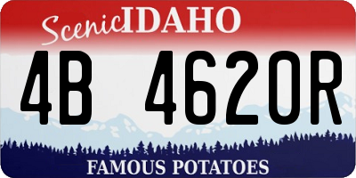 ID license plate 4B4620R