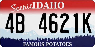 ID license plate 4B4621K