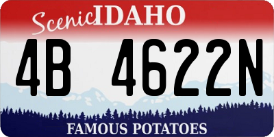 ID license plate 4B4622N