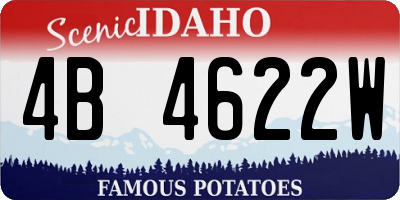 ID license plate 4B4622W