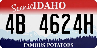 ID license plate 4B4624H