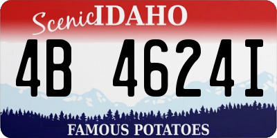 ID license plate 4B4624I