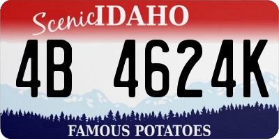 ID license plate 4B4624K