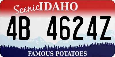 ID license plate 4B4624Z