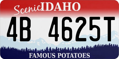 ID license plate 4B4625T