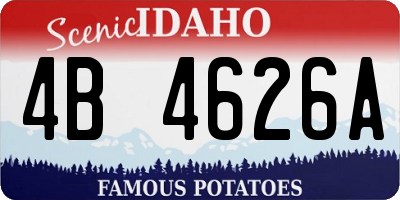 ID license plate 4B4626A