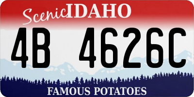 ID license plate 4B4626C
