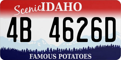 ID license plate 4B4626D