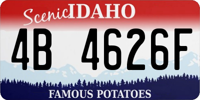 ID license plate 4B4626F