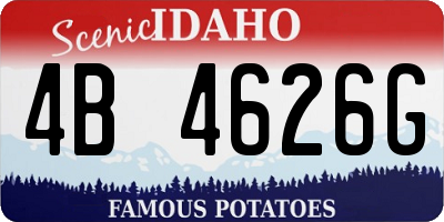 ID license plate 4B4626G