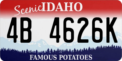 ID license plate 4B4626K