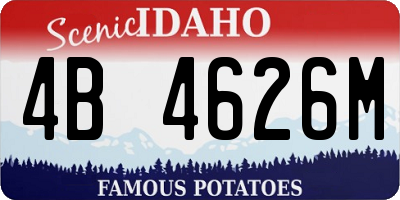 ID license plate 4B4626M