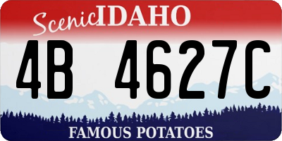 ID license plate 4B4627C