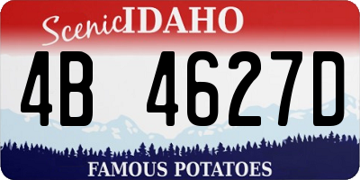 ID license plate 4B4627D