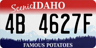 ID license plate 4B4627F