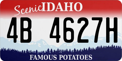 ID license plate 4B4627H