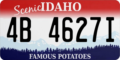 ID license plate 4B4627I