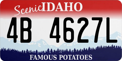 ID license plate 4B4627L