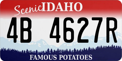 ID license plate 4B4627R