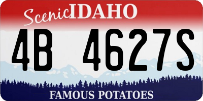 ID license plate 4B4627S
