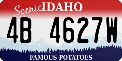 ID license plate 4B4627W