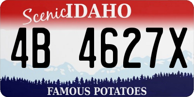 ID license plate 4B4627X