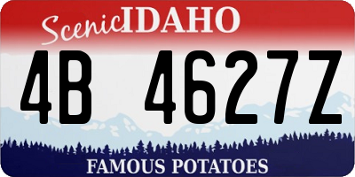 ID license plate 4B4627Z