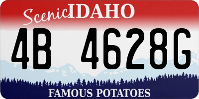 ID license plate 4B4628G