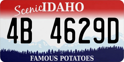 ID license plate 4B4629D