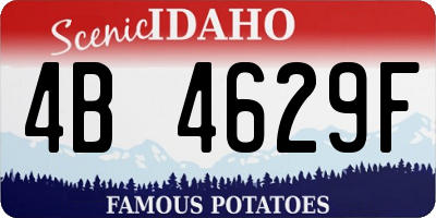 ID license plate 4B4629F