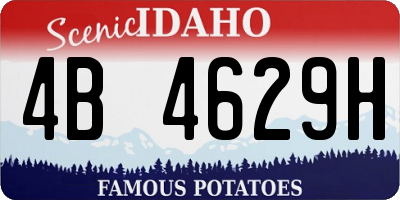 ID license plate 4B4629H