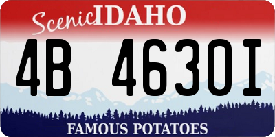 ID license plate 4B4630I
