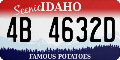 ID license plate 4B4632D