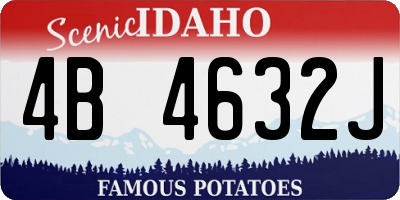 ID license plate 4B4632J