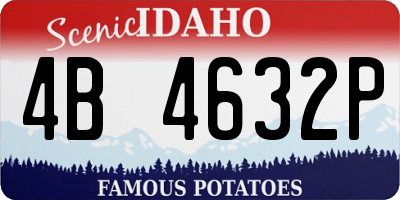 ID license plate 4B4632P