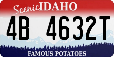 ID license plate 4B4632T