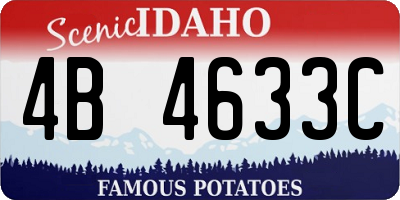 ID license plate 4B4633C