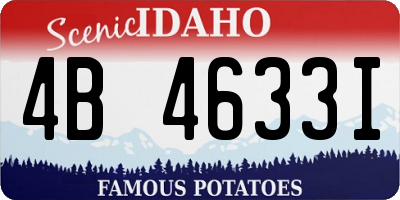 ID license plate 4B4633I