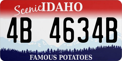 ID license plate 4B4634B