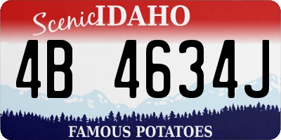 ID license plate 4B4634J