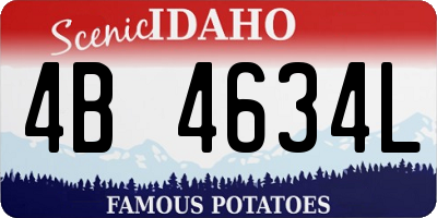 ID license plate 4B4634L