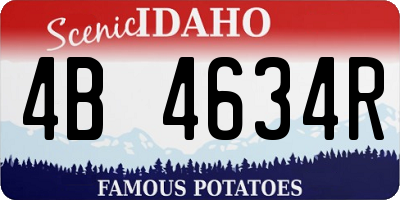 ID license plate 4B4634R