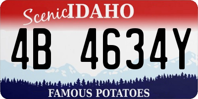 ID license plate 4B4634Y