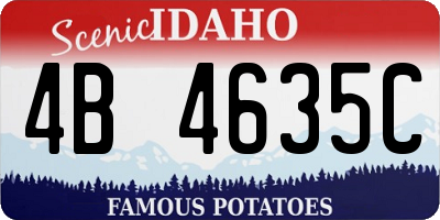 ID license plate 4B4635C