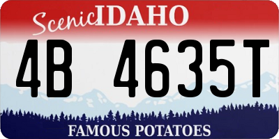 ID license plate 4B4635T